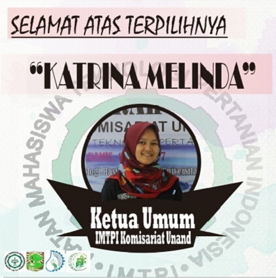 Katrina Melinda (THP 15) terpilih sebagai KETUA UMUM IMTPI Komisariat Unand Periode 2017/2018